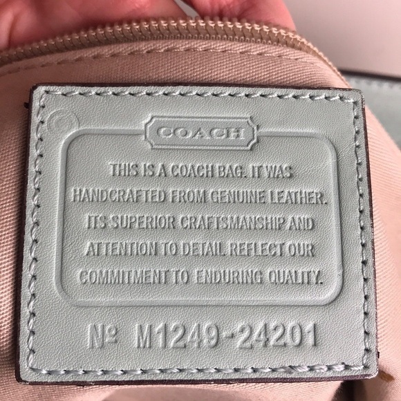 Coach Candace Mint Green Blue Purse Bag Pocketbook - Picture 8 of 12